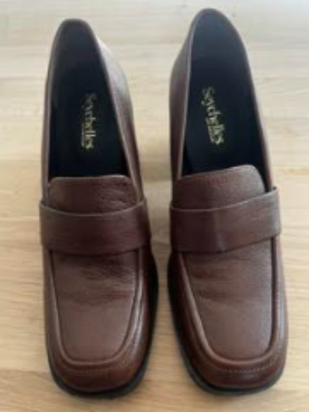 Seychelles Run the World Loafer Pump Dark Brown Leather 7.5 Worn Once